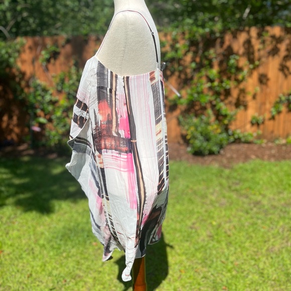 NWT French Connection Cornell Sheer Dress color: Neon Nectar - Picture 3 of 7